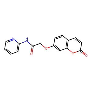 2-(2-oxochromen-7-yl)oxy-N-pyridin-2-ylacetamide structure