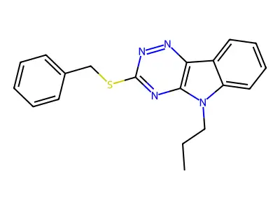 3-(benzylsulfanyl)-5-propyl-5H-[1,2,4]triazino[5,6-b]indole structure