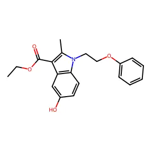 Ethyl 5-hydroxy-2-methyl-1-(2-phenoxyethyl)indole-3-carboxylate structure