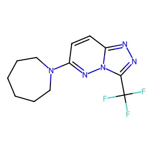 6-Azepan-1-yl-3-trifluoromethyl-[1,2,4]triazolo[4,3-b]pyridazine structure