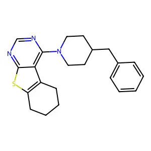 4-(4-Benzyl-1-piperidinyl)-5,6,7,8-tetrahydro[1]benzothieno[2,3-d]pyrimidine structure