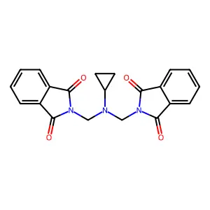 2-[[Cyclopropyl-[(1,3-dioxoisoindol-2-yl)methyl]amino]methyl]isoindole-1,3-dione structure