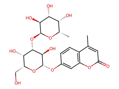 Fuc1-alpha-3Gal1-b-4-MU structure