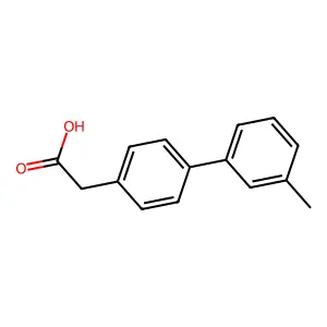 [4-(3-Methylphenyl)phenyl]acetic acid structure