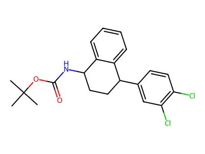 cis-4-(3,4-Dichlorophenyl)-1,2,3,4-tetrahydro-N-boc-1-naphthalenamine structure