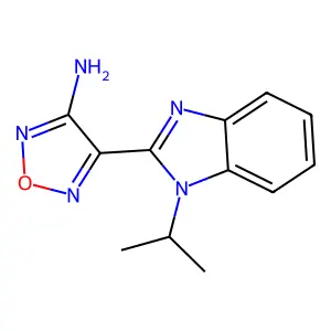 4-(1-isopropyl-1H-benzo[d]imidazol-2-yl)-1,2,5-oxadiazol-3-amine structure