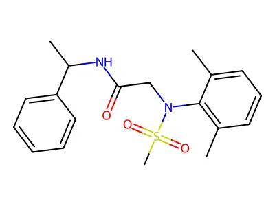2-(2,6-dimethyl-N-methylsulfonylanilino)-N-(1-phenylethyl)acetamide structure
