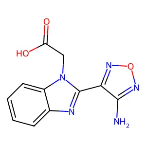 [2-(4-Amino-furazan-3-yl)-benzoimidazol-1-yl]-acetic acid structure