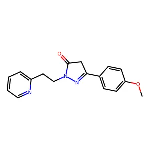 5-(4-methoxyphenyl)-2-(2-pyridin-2-ylethyl)-4H-pyrazol-3-one structure