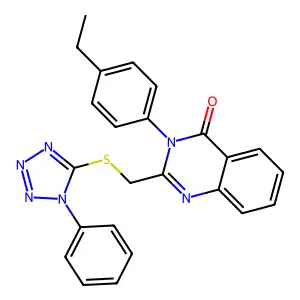 3-(4-Ethylphenyl)-2-[(1-phenyltetrazol-5-yl)sulfanylmethyl]quinazolin-4-one structure