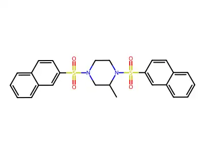 2-Methyl-1,4-bis(naphthalen-2-ylsulfonyl)piperazine structure