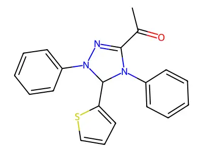 1-(2,4-diphenyl-3-thiophen-2-yl-3H-1,2,4-triazol-5-yl)ethanone structure