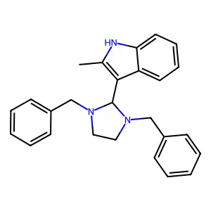 3-(1,3-dibenzylimidazolidin-2-yl)-2-methyl-1H-indole structure