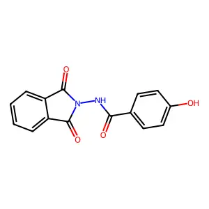N-(1,3-dioxoisoindol-2-yl)-4-hydroxybenzamide structure