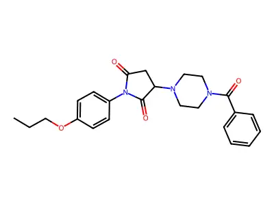 3-(4-Benzoylpiperazin-1-yl)-1-(4-propoxyphenyl)pyrrolidine-2,5-dione structure
