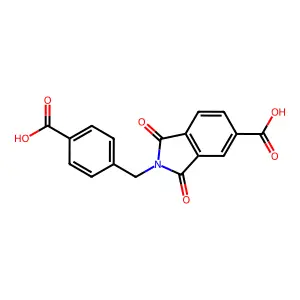 2-(4-Carboxybenzyl)-1,3-dioxoisoindoline-5-carboxylic acid structure