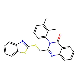 2-(1,3-Benzothiazol-2-ylsulfanylmethyl)-3-(2,3-dimethylphenyl)quinazolin-4-one structure
