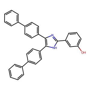 3-[4,5-bis({[1,1'-biphenyl]-4-yl})-1H-imidazol-2-yl]phenol structure