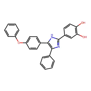 4-[5-(4-Phenoxyphenyl)-4-phenyl-1H-imidazol-2-yl]-1,2-benzenediol structure