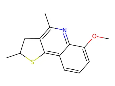 6-Methoxy-2,4-dimethyl-2,3-dihydrothieno[3,2-c]quinoline structure