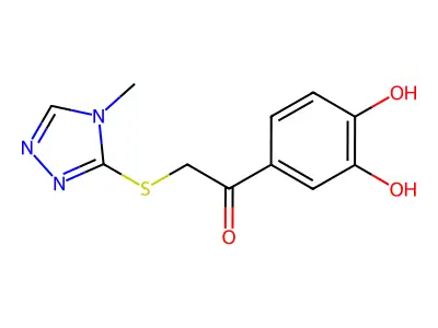 1-(3,4-Dihydroxyphenyl)-2-[(4-methyl-1,2,4-triazol-3-yl)thio]ethanone structure