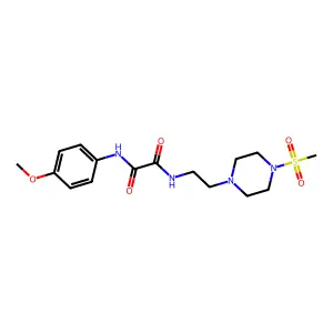 N'-(4-methoxyphenyl)-N-[2-(4-methylsulfonylpiperazin-1-yl)ethyl]oxamide structure