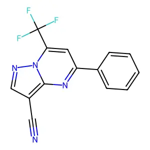 5-Phenyl-7-(trifluoromethyl)pyrazolo[1,5-a]pyrimidine-3-carbonitrile structure