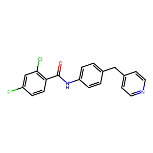 2,4-dichloro-N-[4-(pyridin-4-ylmethyl)phenyl]benzamide structure