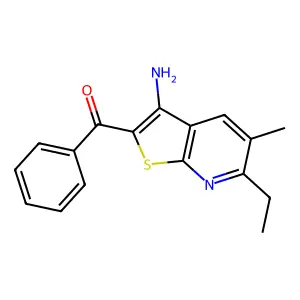 2-Benzoyl-6-ethyl-5-methylthieno[2,3-b]pyridin-3-amine structure