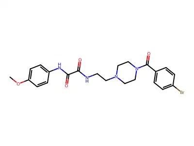 N-[2-[4-(4-bromobenzoyl)piperazin-1-yl]ethyl]-N'-(4-methoxyphenyl)oxamide structure