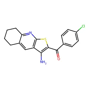 2-[(4-chlorophenyl)carbonyl]-5H,6H,7H,8H-thieno[2,3-b]quinolin-3-amine structure