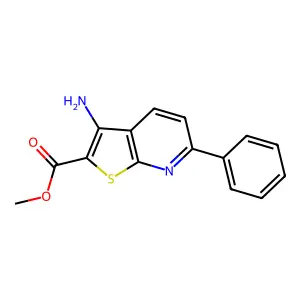 Methyl 3-amino-6-phenylthieno[2,3-b]pyridine-2-carboxylate structure
