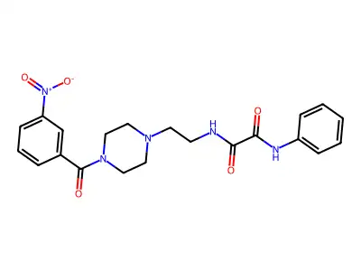N-[2-[4-(3-nitrobenzoyl)piperazin-1-yl]ethyl]-N'-phenyloxamide structure