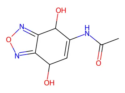 N-(4,7-dihydroxy-4,7-dihydro-2,1,3-benzoxadiazol-5-yl)acetamide structure