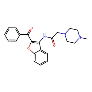 N-(2-Benzoyl-benzofuran-3-yl)-2-(4-methyl-piperazin-1-yl)-acetamide structure