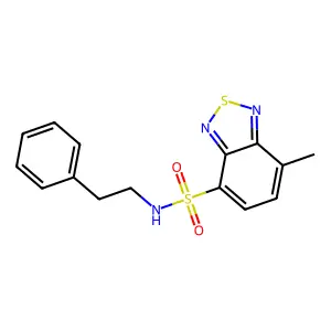 7-methyl-N-(2-phenylethyl)-2,1,3-benzothiadiazole-4-sulfonamide structure