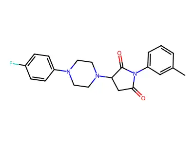 3-(4-(4-Fluorophenyl)piperazin-1-yl)-1-(m-tolyl)pyrrolidine-2,5-dione structure