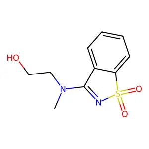 3-((2-Hydroxyethyl)(methyl)amino)benzo[d]isothiazole 1,1-dioxide structure