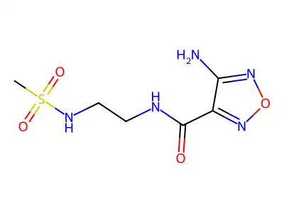 4-amino-N-[2-(methanesulfonamido)ethyl]-1,2,5-oxadiazole-3-carboxamide structure
