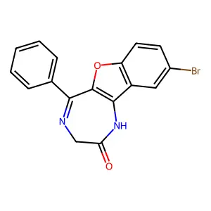 3-Bromo-9-phenyl-5,7-dihydro-10-oxa-5,8-diaza-benzo[a]azulen-6-one structure