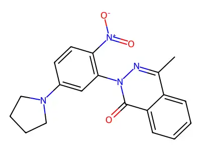 4-Methyl-2-(2-nitro-5-pyrrolidin-1-ylphenyl)phthalazin-1-one structure