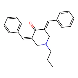 3,5-Dibenzylidene-1-propylpiperidin-4-one structure