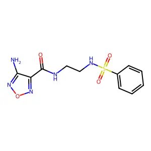 4-amino-N-{2-[(phenylsulfonyl)amino]ethyl}-1,2,5-oxadiazole-3-carboxamide structure
