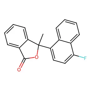 3-(4-Fluoronaphthalen-1-yl)-3-methyl-2-benzofuran-1(3h)-one structure