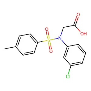N-(3-氯苯基)-N-[(4-甲基苯基)磺酰基]甘氨酸 structure