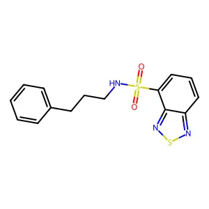 N-(3-phenylpropyl)-2,1,3-benzothiadiazole-4-sulfonamide structure