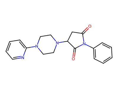 1-Phenyl-3-[4-(pyridin-2-yl)piperazin-1-yl]pyrrolidine-2,5-dione structure