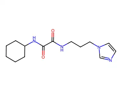 N'-cyclohexyl-N-(3-imidazol-1-ylpropyl)oxamide structure