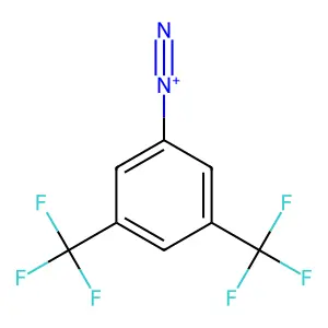 Benzenediazonium, 3,5-bis(trifluoromethyl)- structure