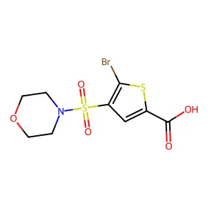 5-Bromo-4-(morpholinosulfonyl)thiophene-2-carboxylic acid structure
